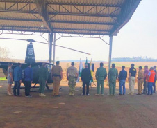 Para intensificar a segurança nas fronteiras, Polícia Civil inaugura base aérea no oeste do Paraná