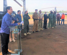 Para intensificar a segurança nas fronteiras, Polícia Civil inaugura base aérea no oeste do Paraná