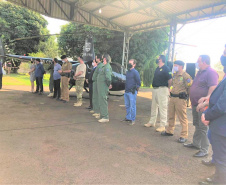 Para intensificar a segurança nas fronteiras, Polícia Civil inaugura base aérea no oeste do Paraná