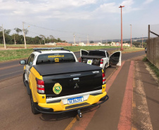 Carro furtado em Joinville (SC) é apreendido pelo BPRv com mais de 100 quilos de Skunk no Oeste do Paraná
