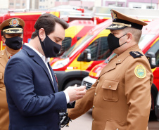  Governador entrega 15 novas viaturas para o Corpo de Bombeiros