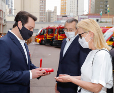  Governador entrega 15 novas viaturas para o Corpo de Bombeiros