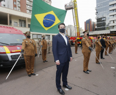  Governador entrega 15 novas viaturas para o Corpo de Bombeiros