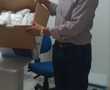Presos da Cadeia de Laranjeiras do Sul produzem máscaras para a secretaria de saúde do município