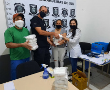 Presos da Cadeia de Laranjeiras do Sul produzem máscaras para a secretaria de saúde do município