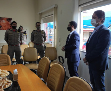 Em Maringá, Secretário da Segurança visita unidades da Polícia Militar e do Corpo de Bombeiros