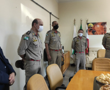 Em Maringá, Secretário da Segurança visita unidades da Polícia Militar e do Corpo de Bombeiros