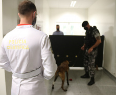 Polícia Científica e BOPE treinam cães de faro para encontrar novas drogas