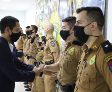 Em Maringá, Secretário da Segurança visita unidades da Polícia Militar e do Corpo de Bombeiros