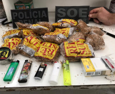 Agentes penitenciários do sudoeste impedem entrada de 1,2 quilos de maconha, celulares e outros ilícitos em unidade penal
