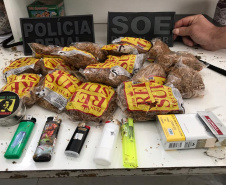 Agentes penitenciários do sudoeste impedem entrada de 1,2 quilos de maconha, celulares e outros ilícitos em unidade penal