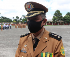 Durante solenidade, a Academia Policial Militar do Guatupê recebe novo Comandante em São José dos Pinhais, na RMC