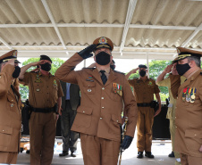 Durante solenidade, a Academia Policial Militar do Guatupê recebe novo Comandante em São José dos Pinhais, na RMC