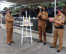 Durante solenidade, a Academia Policial Militar do Guatupê recebe novo Comandante em São José dos Pinhais, na RMC
