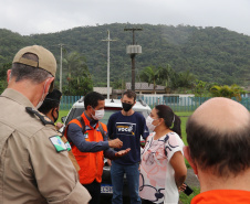 Secretário da Segurança Pública sobrevoa áreas afetadas pelas chuvas no litoral (PR)