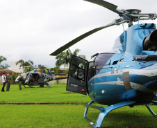 Secretário da Segurança Pública sobrevoa áreas afetadas pelas chuvas no litoral (PR)