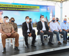 Governador inaugura sede do destacamento da PM de Entre Rios, em Guarapuava