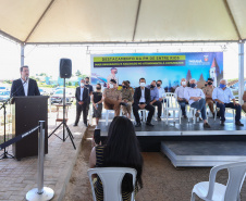 Governador inaugura sede do destacamento da PM de Entre Rios, em Guarapuava