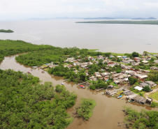 Secretário da Segurança Pública sobrevoa áreas afetadas pelas chuvas no litoral (PR)