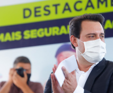 Governador inaugura sede do destacamento da PM de Entre Rios, em Guarapuava