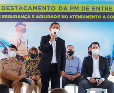 Governador inaugura sede do destacamento da PM de Entre Rios, em Guarapuava