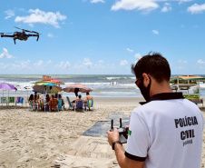 Polícia Civil utiliza drones para monitoramento durante Verão Consciente 