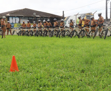 Policiais militares passam por capacitação de ciclopatrulhamento no Litoral