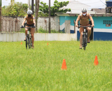 Policiais militares passam por capacitação de ciclopatrulhamento no Litoral