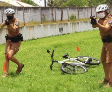 Policiais militares passam por capacitação de ciclopatrulhamento no Litoral