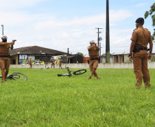 Policiais militares passam por capacitação de ciclopatrulhamento no Litoral