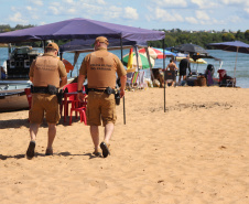 PM e bombeiros intensificam ações nas praias às margens do Rio Paraná