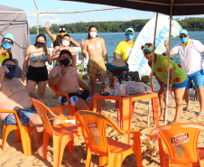 PM e bombeiros intensificam ações nas praias às margens do Rio Paraná