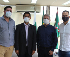 Secretário da Segurança Pública recebe prefeito de Palotina e representantes da Seap