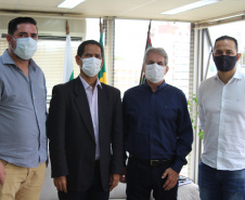 Secretário da Segurança Pública recebe prefeito de Palotina e representantes da Seap