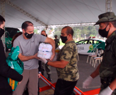 Para marcar aniversário, Polícia Ambiental arrecada 5,6 toneladas de alimentos