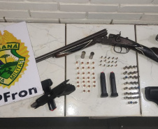 Durante ação conjunta, PM e Polícia Civil apreendem duas armas de fogo e munições em Ivaté, no Noroeste do estado