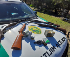 Polícia Ambiental apreende quatro armas e 12 pássaros silvestres em Rio Negro 