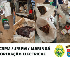 Operação policial no Noroeste apreende mais de meia tonelada de cobre derretido e aço inox