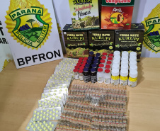 BPFron prendem cinco pessoas e apreendem anabolizantes, arma de fogo e produtos contrabandeados no interior do Paraná