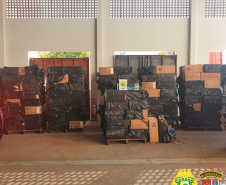 BPRv apreende caminhão carregado com mais de 120 mil maços de cigarros contrabandeados no Noroeste do estado