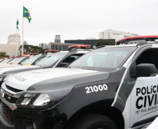 Sesp recebe 156 novos veículos para renovação da frota da PM, Corpo de Bombeiros e PC