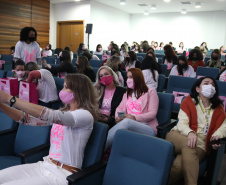Servidoras e prestadoras de serviço vinculadas à Sesp participam da Campanha Paraná Rosa