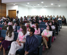 Servidoras e prestadoras de serviço vinculadas à Sesp participam da Campanha Paraná Rosa
