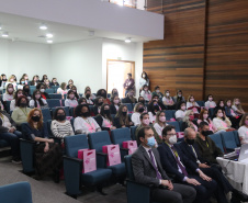 Servidoras e prestadoras de serviço vinculadas à Sesp participam da Campanha Paraná Rosa