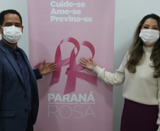 Servidoras e prestadoras de serviço vinculadas à Sesp participam da Campanha Paraná Rosa