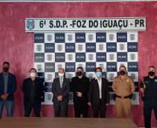 Secretário da Segurança Pública visita obras e instituições da segurança pública em Foz do Iguaçu