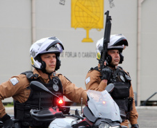 Policiais militares se formam no curso de rondas ostensivas com motocicletas