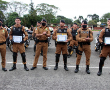 Policiais militares se formam no curso de rondas ostensivas com motocicletas