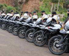 Polícia Militar recebe 155 novas motocicletas BMW durante solenidade em Ponta Grossa (PR)