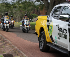 Polícia Militar recebe 155 novas motocicletas BMW durante solenidade em Ponta Grossa (PR)